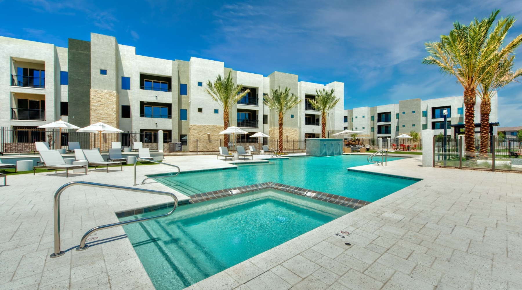 swimming pool in a courtyard
